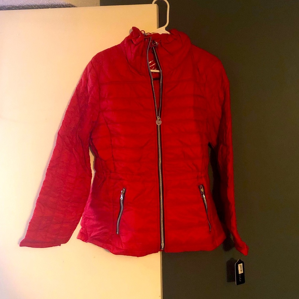 Red Guess Puffer Coat XL